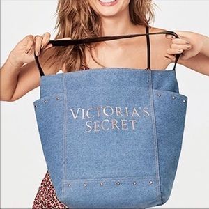 NWT VS PINK DENIM JEAN SHOULDER BAG